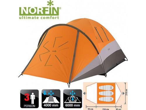 Палатка кемпинговая Norfin Dellen 3NS
