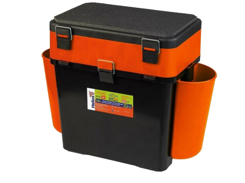 Ящик зимний Helios FishBox двухсекционный оранжевый 19л